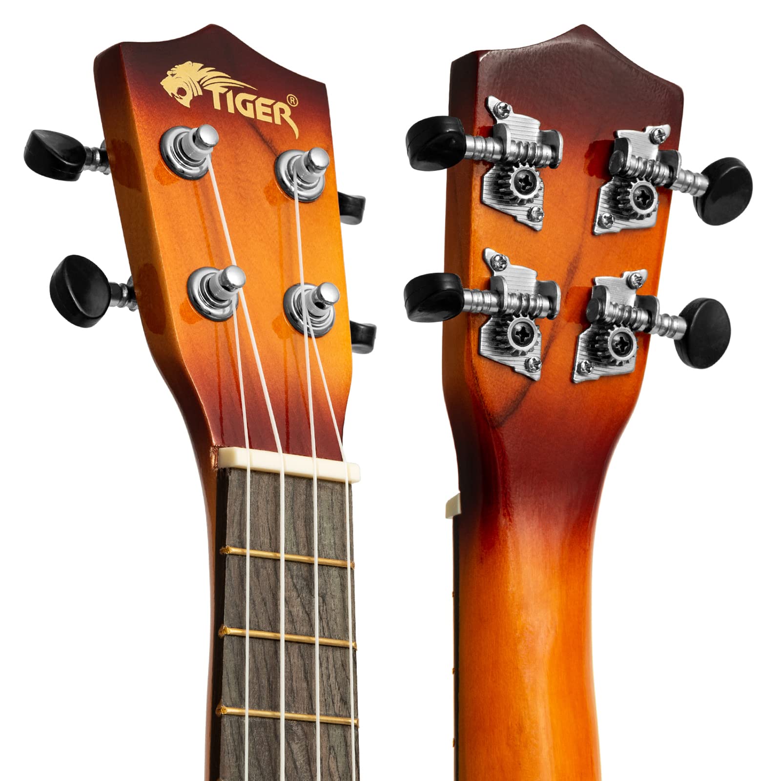 Tiger UKE7-WH Sopran Ukulele mit Tasche - für Anfänger - Weiß