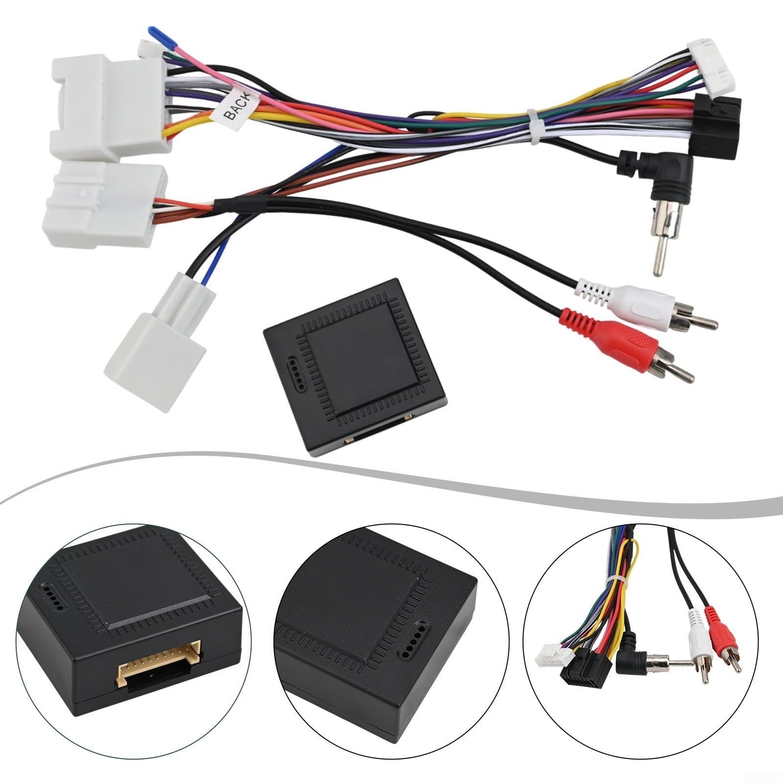 Adaptador de arnés de alimentación de audio para radio de coche para Android + caja Canbus para Toyota, cables ISO, telares, conector de radio