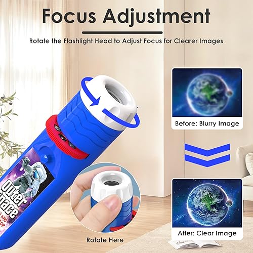 Miniatura 6 de Proyector de espacio exterior linterna para niños a partir de 3 años, juguetes espaciales STEM para niños y niñas, espacios exploran proyector de