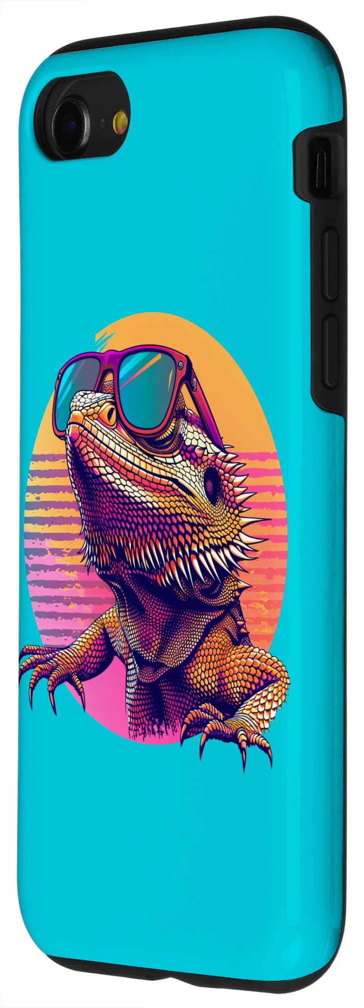 iPhone SE (2020) / 7 / 8 Tiny Dinosaur Retro Vintage Bearded Dragon Lover Case - Image 2