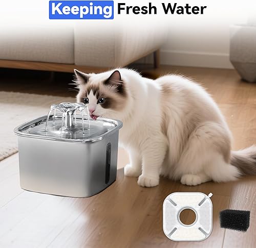 Miniatura 6 de Paquete de 40 filtros de repuesto para fuente de agua para gatos, compatibles con VEKEN para fuente automática para mascotas de 67 oz2 L, 85 oz2.5
