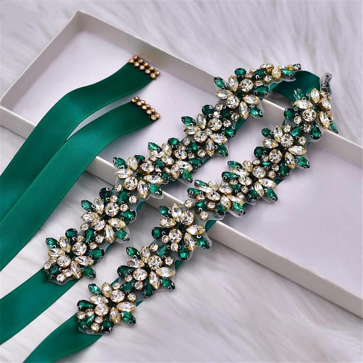 Women’S Kaftan Style Bridal Belt With Crystal Stone Applique Handmade Dress Sash For Wedding Gowns And Formal Wear