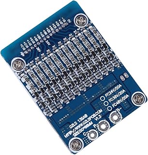 Placa de proteção, placa de proteção de bateria, Asixx 13S 48V 20A células de íons de lítio 18650 proteção de bateria BMS PCB placa com função de equilíbrio ótimo para proteção de bateria 13S