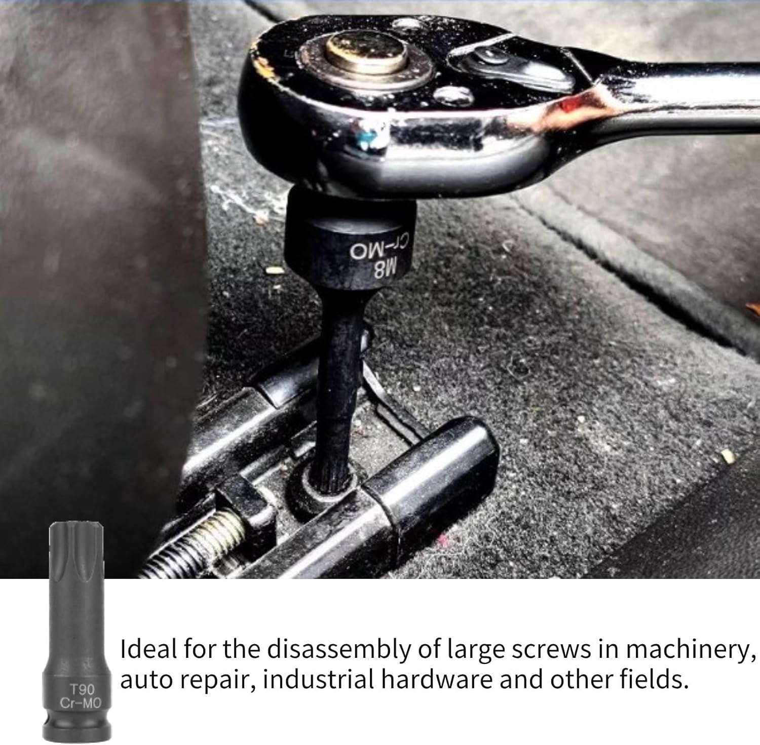 Impact Reducer Set, Hex Socket Adapter, Steel 1/2 Inch Drive Star Head Air Impact Wrench Bit High Strength Durable Universal Socket Adaptor for Car Repair Garage Workshop DIY Project
