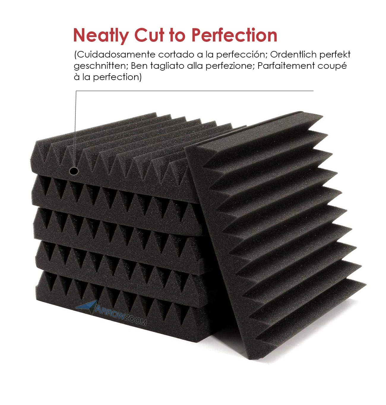 Arrowzoom 12 Acoustic Panels Wedge Sound Absorbing Acoustic Treatment