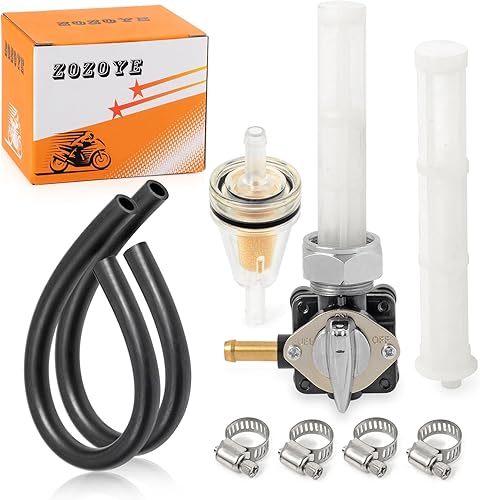 Válvula de combustible Petcock 0.866 in salida izquierda para FLST FXST FLT FXD 1995-2001 61338-94D sistema de vacío Petcock