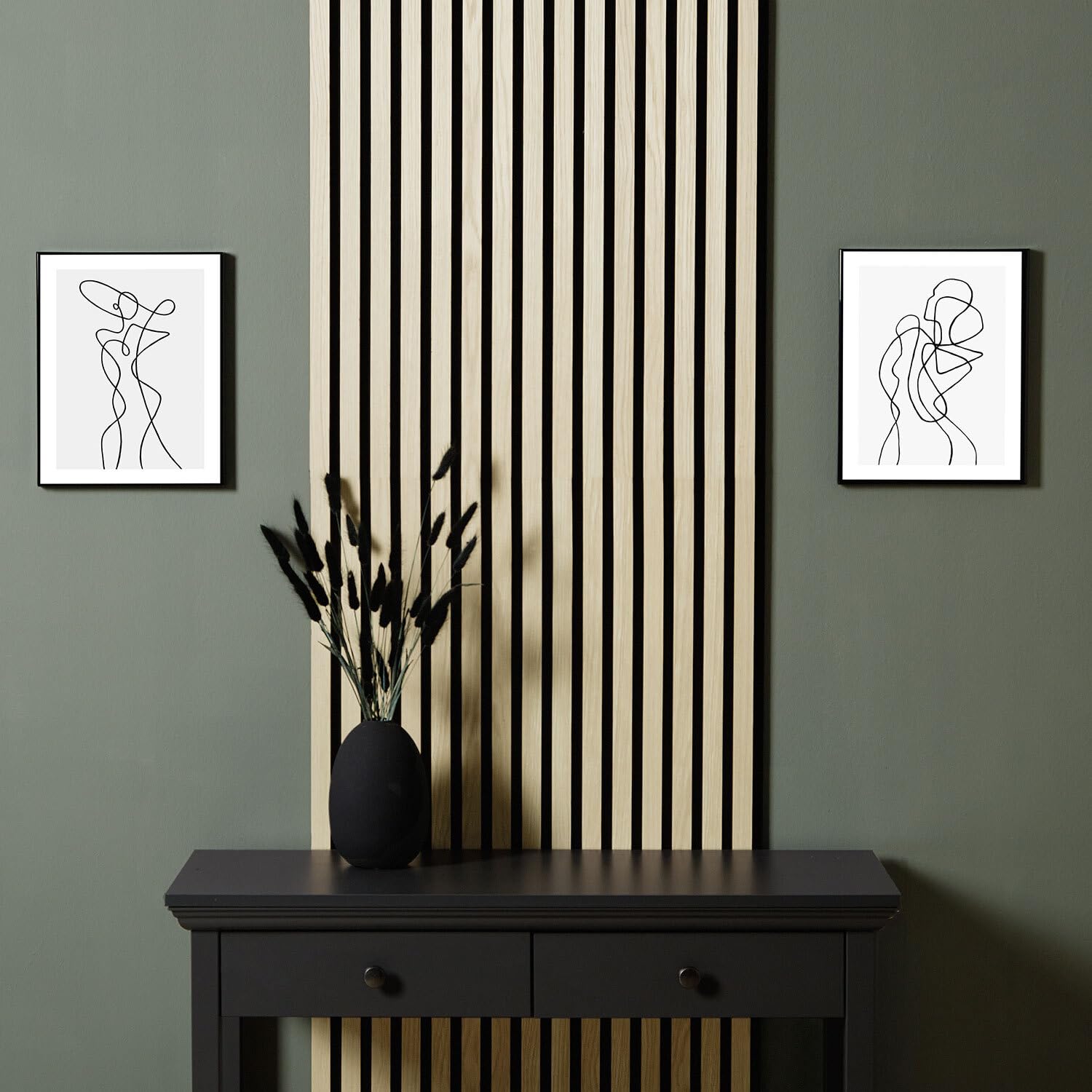 Homestyle4u 2701, panele akustyczne 60 x 60 cm panele ścienne drewno jasne 1 panel okładzina ścienna wnętrze panele dekoracyjne MDF