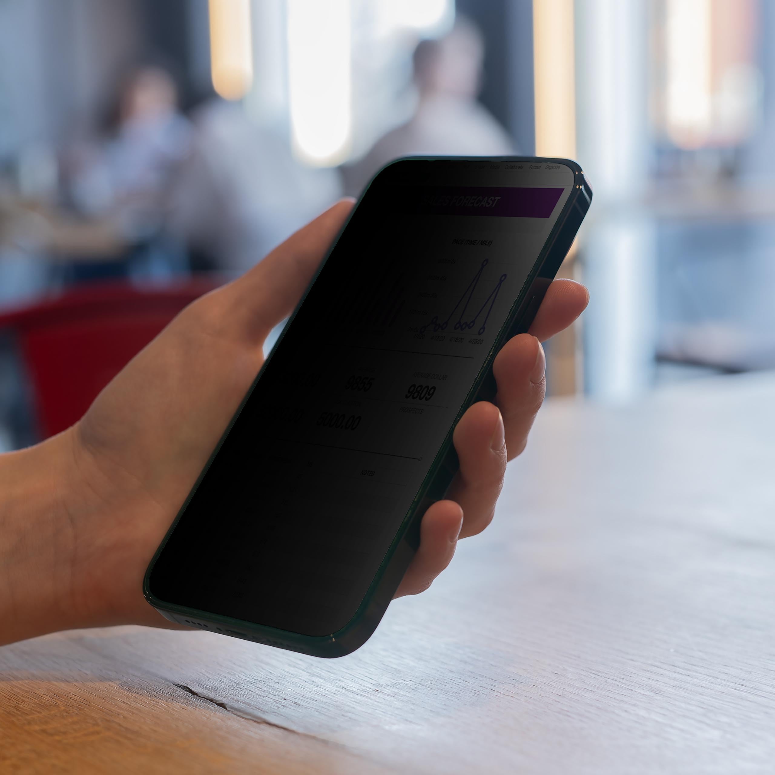 StarTech 4-Wege Blickschutzfilter für iPhone 15 Pro, Hoch-/Querformat | Touch, 60 Grad Sicht, Handy Panzerglas Sichtschutz, Selbstklebend