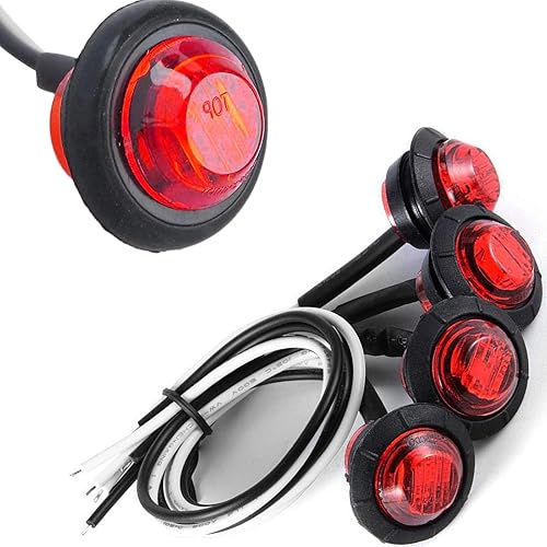 Miniatura 3 de 10 luces LED rojas de 34 pulgadas, luz LED de marcador de remolque, luz LED de marcador de bala, luz indicadora de identificación de señal de giro