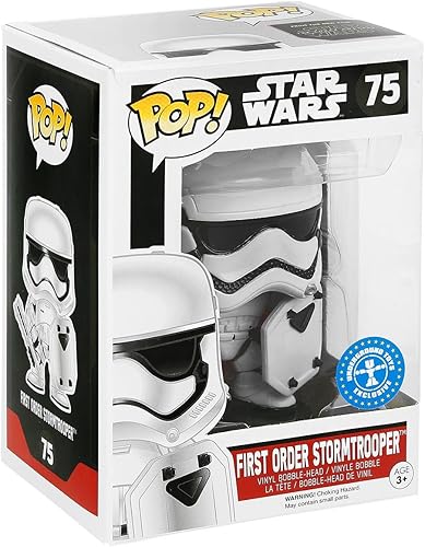 Funko Pop Star Wars: First Order Stormtrooper (Riot Gear) Cabeza de vinilo exclusiva