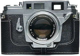 TP Original Konica III IIIA IIIM 専用 ブルタイプ 本革 ボディケース 黒色