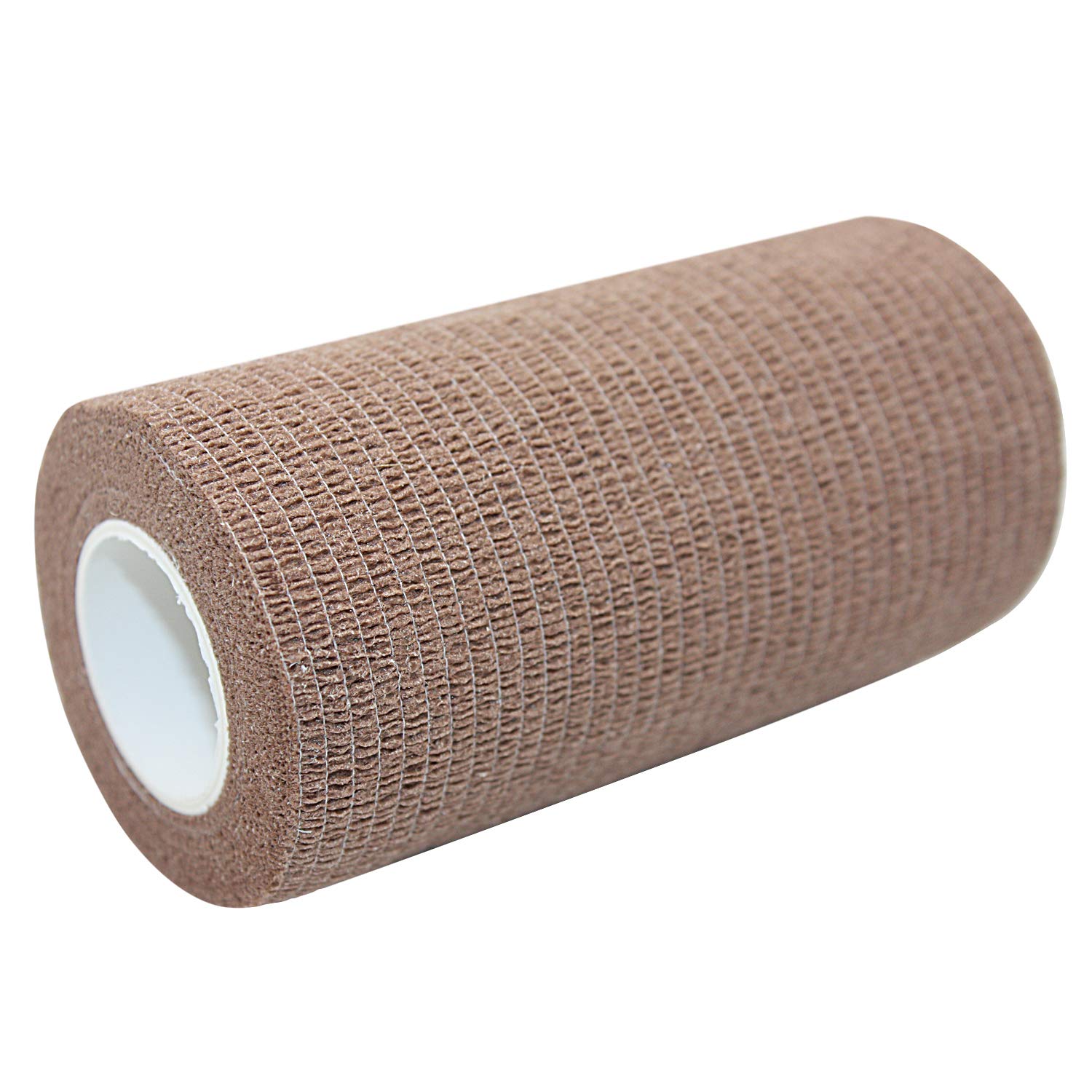 4 Inch X 6 Pack Dark Skin Adhesive Bandages - 5 Yards Self Adherent Cohesive Wrap Bandages Self Adhesive Non Woven Bandage Sports Medical Wrap Athletic Wrap for Ankle, Wrist, Sprains Dark Skin