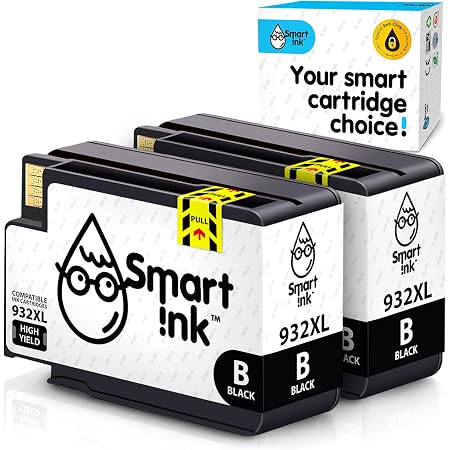 Amazon.com: Smart Ink Compatible Ink Cartridge Replacement for HP 932XL 932  XL (2 Black, Pigment Ink Cartridges Combo Pack) to use with OfficeJet 6600  6700 7510 7610 7612 6100 7620 7110 Printers : Office Products