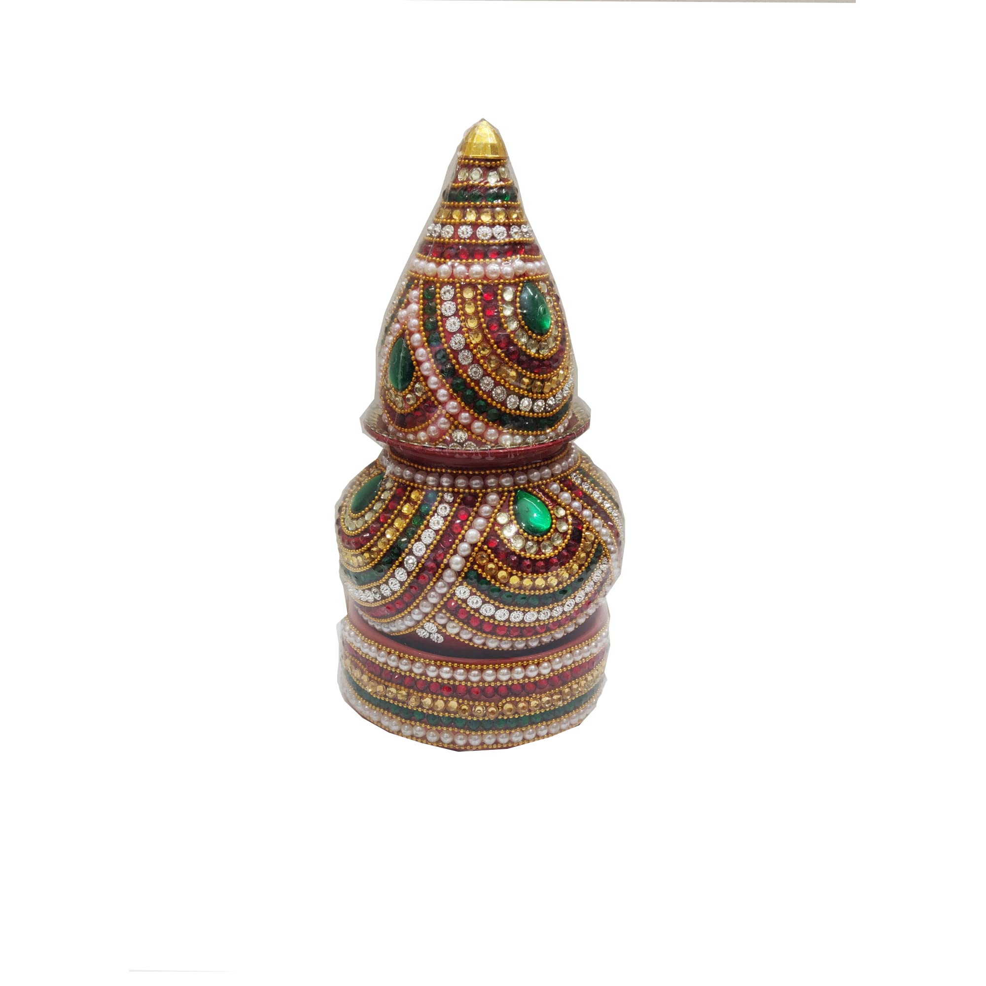 A1 Craft Indian Wedding Hindu Pooja Kalash Loti Nariyal Decorative Var Bediyu Mandap Ceremony