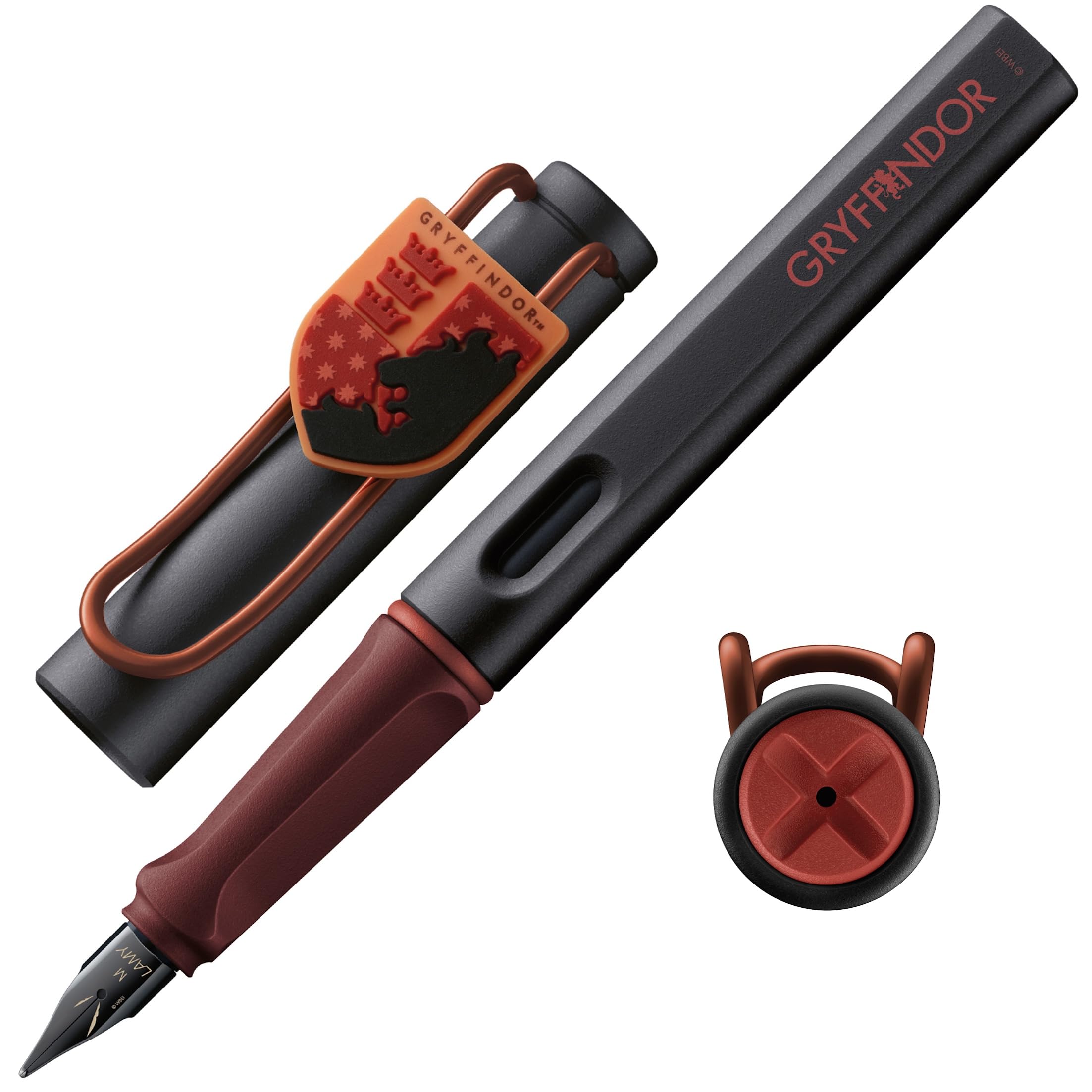 Lamy Safari Harry Potter Gryffindor Fountain Pen – Special Edition fountain Pen with House Crest – steel nib in medium width – with ergonomic grip – incl. T10 blue ink cartridge – Right-Handed — image 1