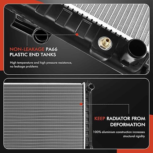 Miniatura 4 de A-Premium Radiador de refrigerante del motor y ventilador de refrigeración compatible con Nissan Altima 2007-2018 2.5L 3.5L, Maxima 2016-2021 3.5L,