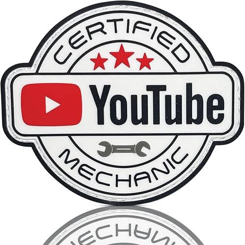 Parche certificado de PVC para mecánico de YouTube, divertido parche de moral para caja de herramientas, casco duro, chaleco, bolsa de equipos,