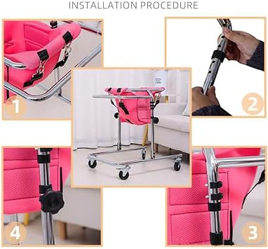 Children's Walking Frame, Wheeled Walker for Children with Cerebral Palsy, Folding Kids Walker, Portable Rehabilitation Standing Frame Aid Children's Rehabilitation Training