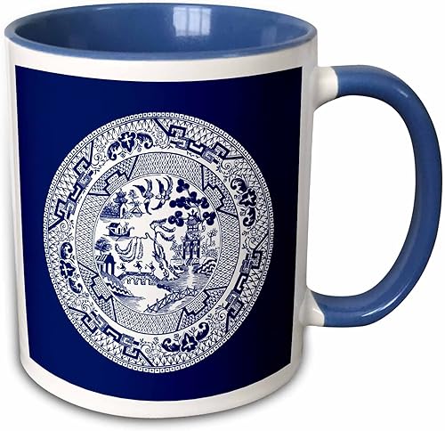 3dRose Taza azulblanca de 15 oz