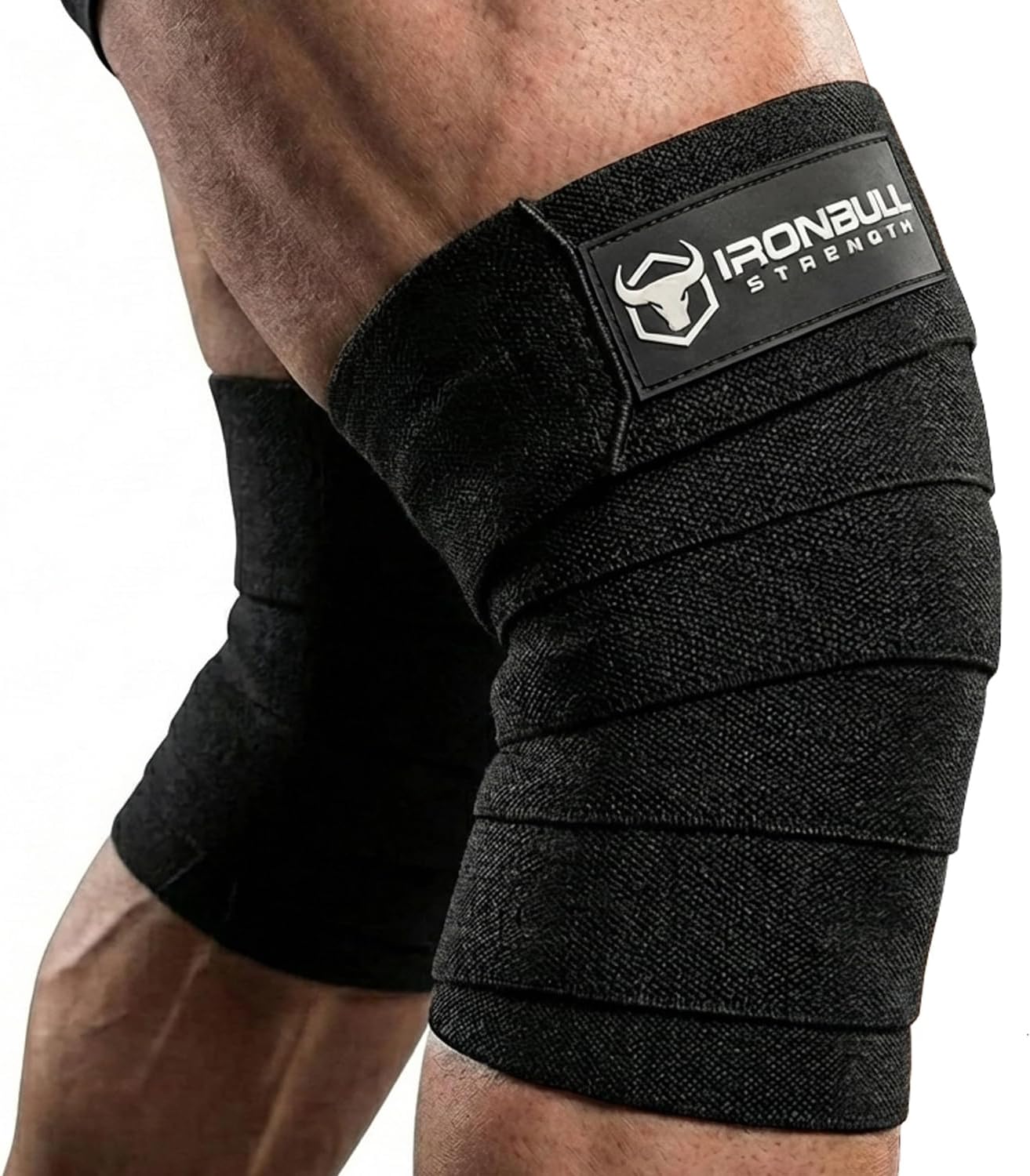 Knee Wraps for Weightlifting - 80" Elastic Knee Straps for Squats and Weight Lifting - Lifting Knee Wraps for Strength & Compression Wrap - Knee Support for Squatting, Powerlifting, Gym