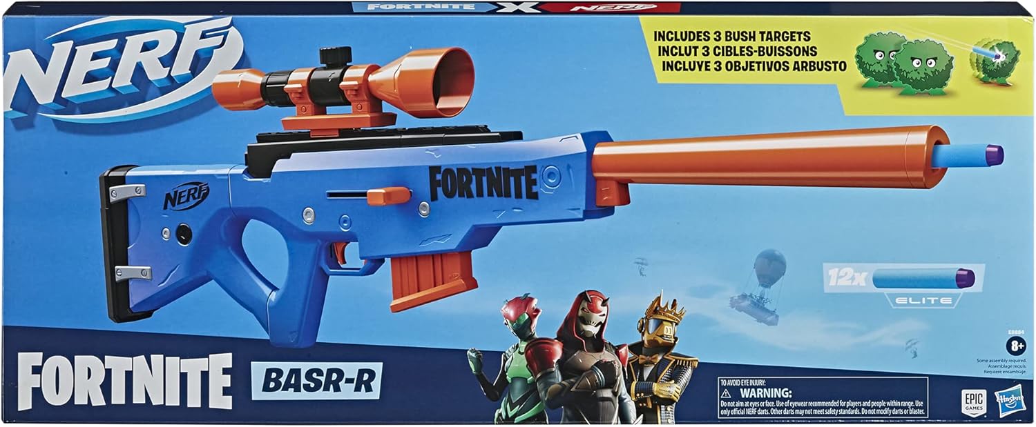 【開店記念セール！】 ナーフ フォートナイト BASRL ボルトアクション Fortnite スコープ・クリップ・ダーツ付属 正規品 E75