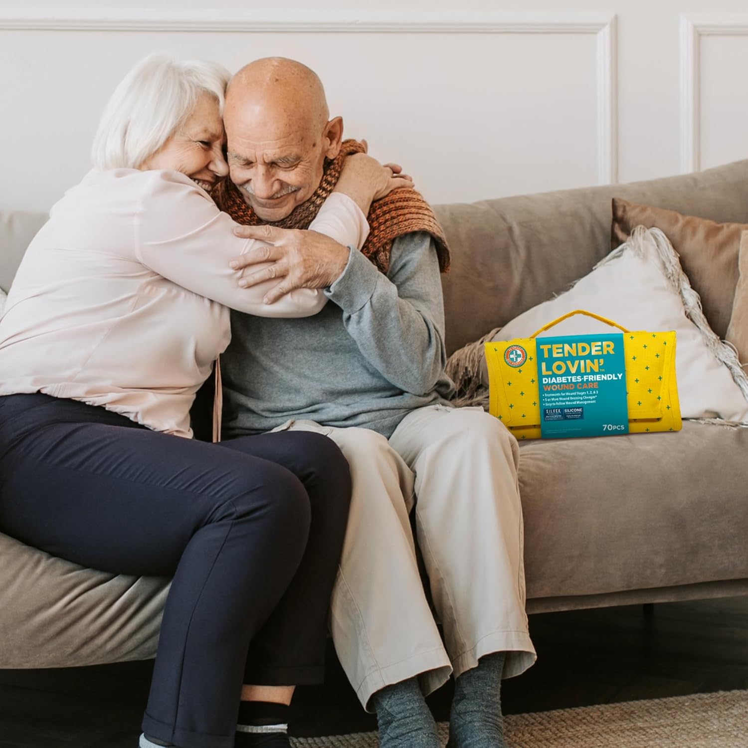 Be Smart Get Prepared Tender Lovin’ Diabetes-Friendly Wound Care - 70 Pieces - Designed for Home, Travel, Office & Care Facilities - Compact & Portable