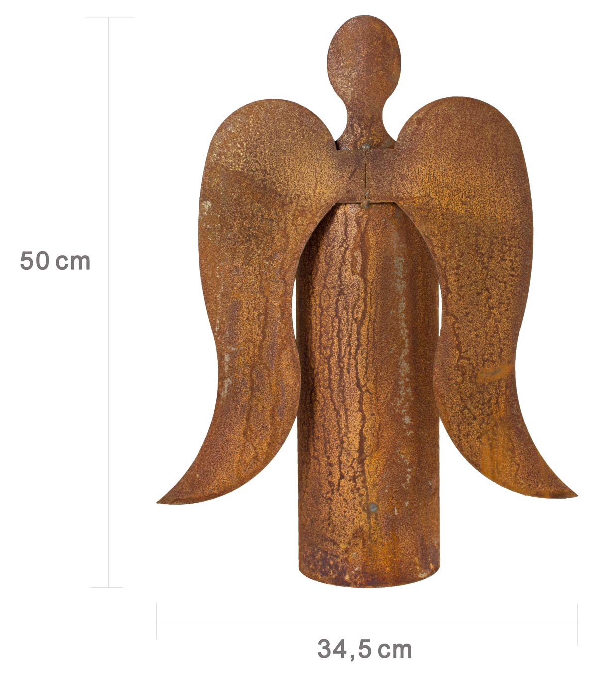 Engeltreff Mit 4 Engeln (Rostoptik) - 40x15 Cm, Zum Aufhängen An Band