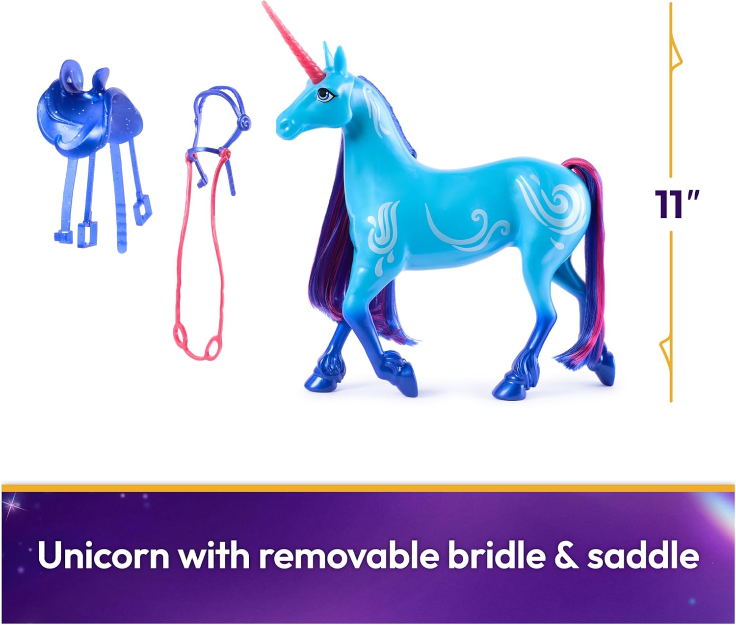 Unicorn Academy, River with 2 Riding Accessories, 11”, Compatible with Isabel, Dolls & Unicorn Toys for Girls Ages 4 and up - Image 2