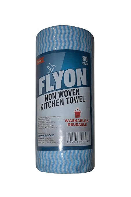 Non-Woven Multipurpose Washable Kitchen Towel (Pack of 03)