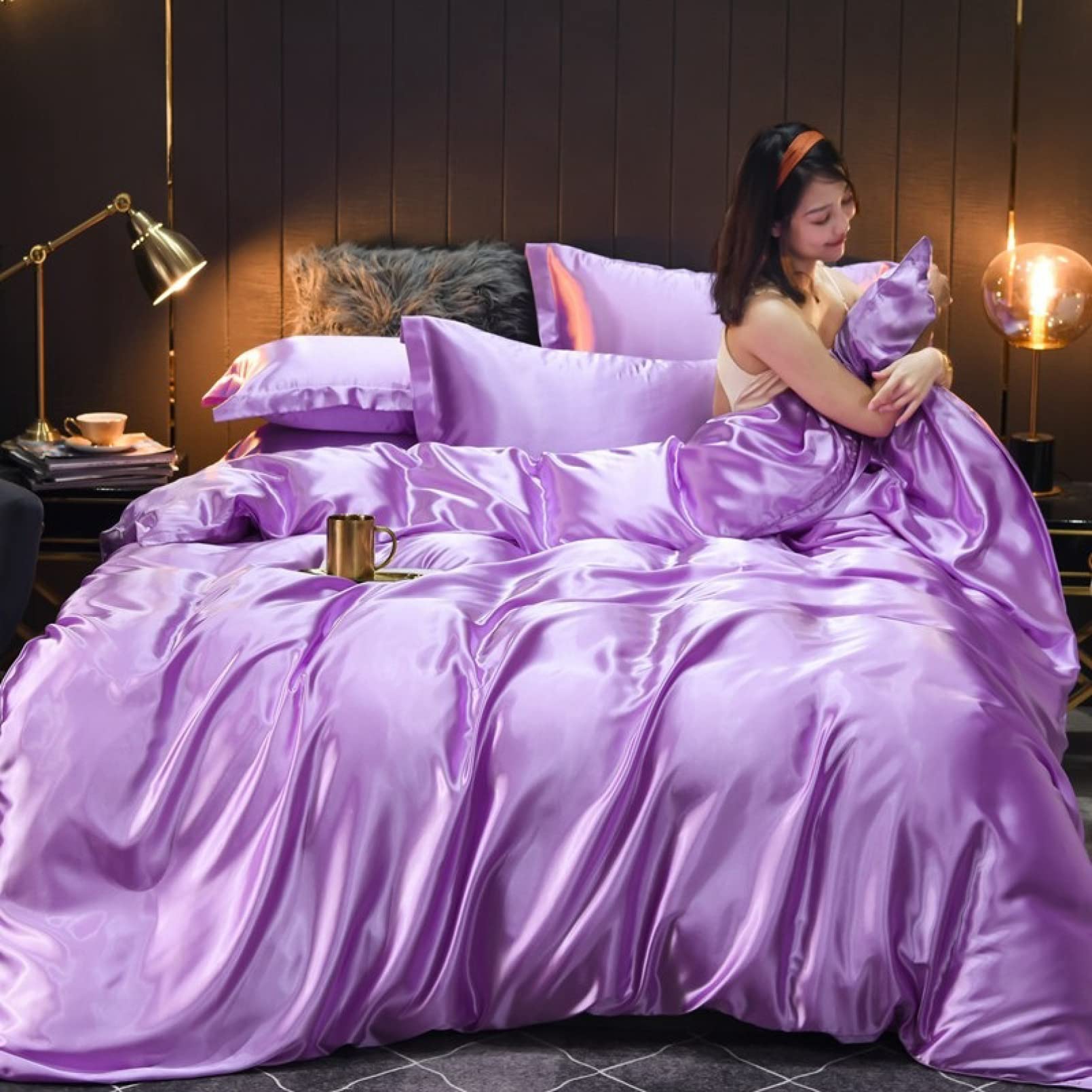 Amazon｜掛け布団カバー 色 寝具カバーセット クイーン おしゃれ 4点