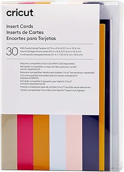 Cricut Insert Cards | Sensei | 12,1 cm x 16,8 cm (Cricut - Boyut R40) | 30'lu paket | Cricut kart matı ile kullanım için - 2 x 2