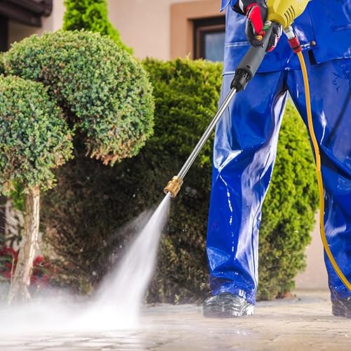 Miniatura 7 de PowerSmart Lavadora a presión inalámbrica de 40 V 1100 PSI con batería de 4.0 Ah y cargador incluidos, alta presión para automóvil, cubierta,