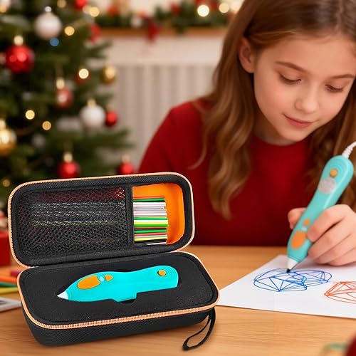 Miniatura 3 de GWCASE Funda compatible con 3Doodler Start+ Essentials (2024 2023) bolígrafo de impresión 3D para niños, organizador de viaje para paquetes de
