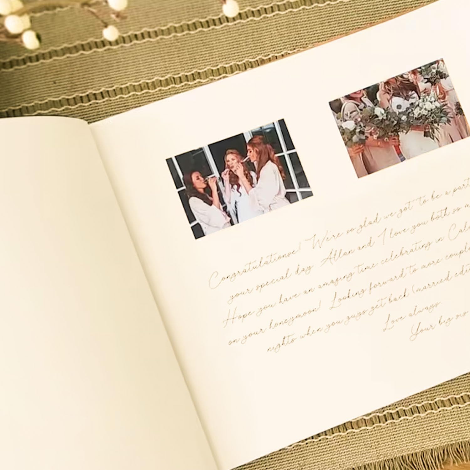 Personalisiertes Hochzeitsgästebuch, hölzerne Gästebuch-Schilderbücher für Hochzeit