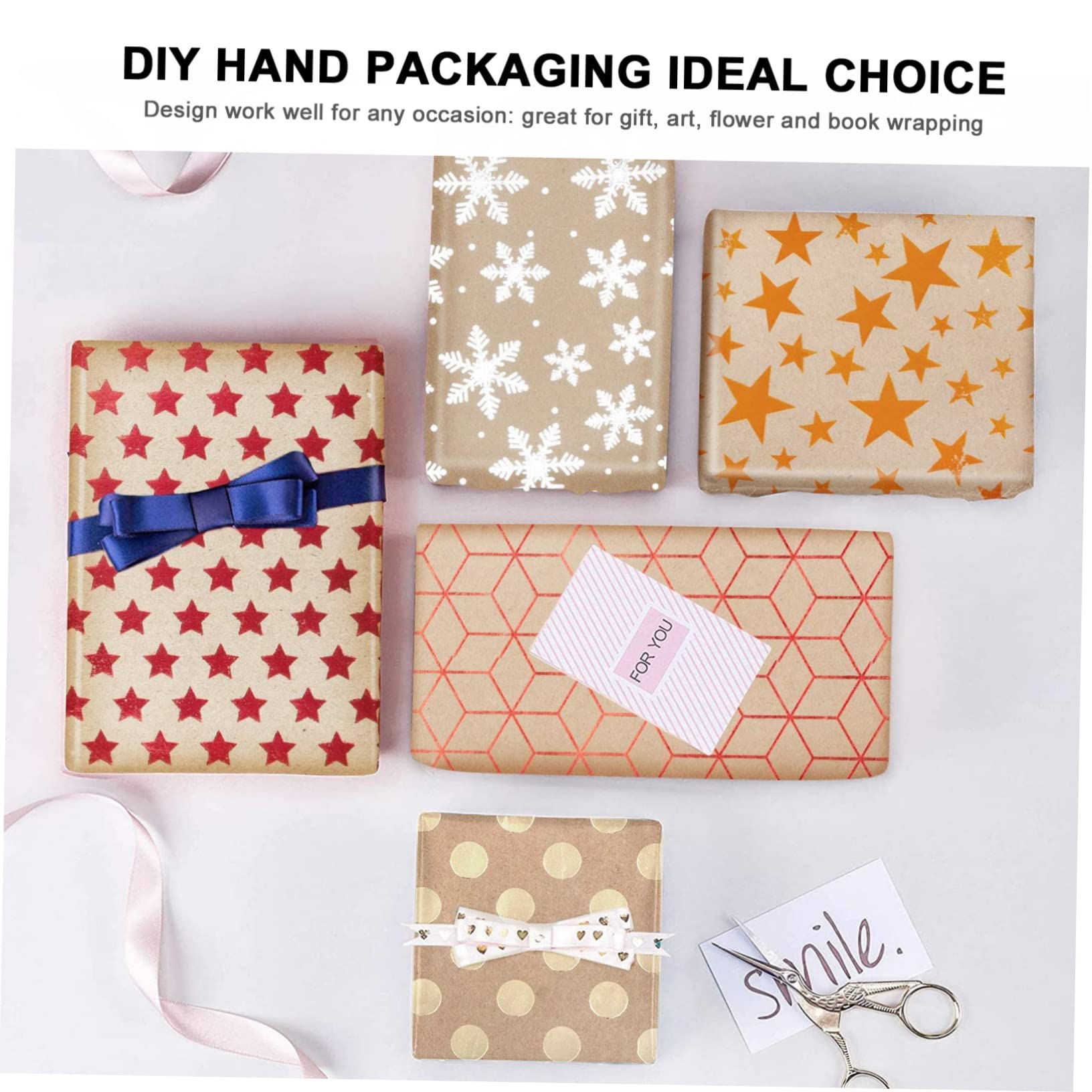 minkissy 12stücke Bronzing Geschenkpapier Bögen Kreative Buchumschläge Hochwertige Verpackungsmaterialien Für Geschenkpapiere Für Weihnachten Und Anlässe Vielseitig Einsetzbar
