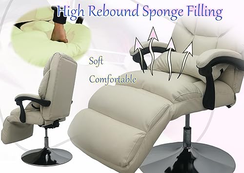 Miniatura 6 de INTSUPERMAI Silla de salón de belleza, mesa de masaje, silla plegable sin función de bloqueo con regulación de presión de aire, carga máxima de 275