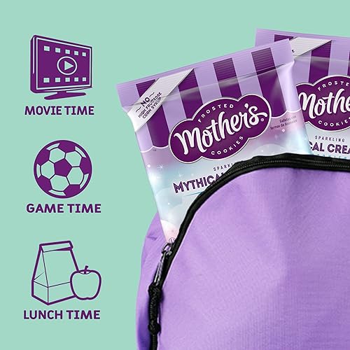 Miniatura 3 de Mother's Sparkling Mythical Creatures - Paquete de galletas de mantequilla de vainilla esmerilada con chispas plateadas, 1 onza (paquete de 12)