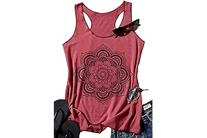 Womens Boho Mandala Graphic Tank Tops