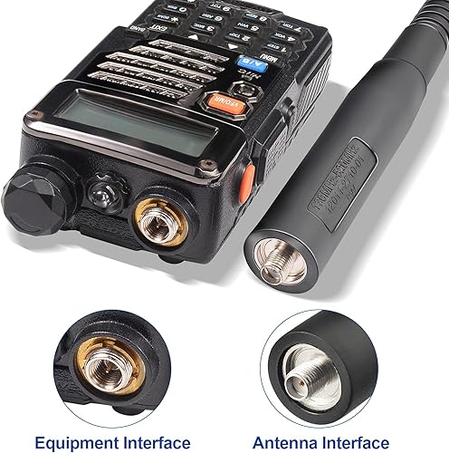 Miniatura 6 de Bingfu Antena plegable CS Tactical SMA hembra, paquete de 2 unidades de doble banda VHF UHF 136-520MHz antena de 18.5 pulgadas para Kenwood Baofeng