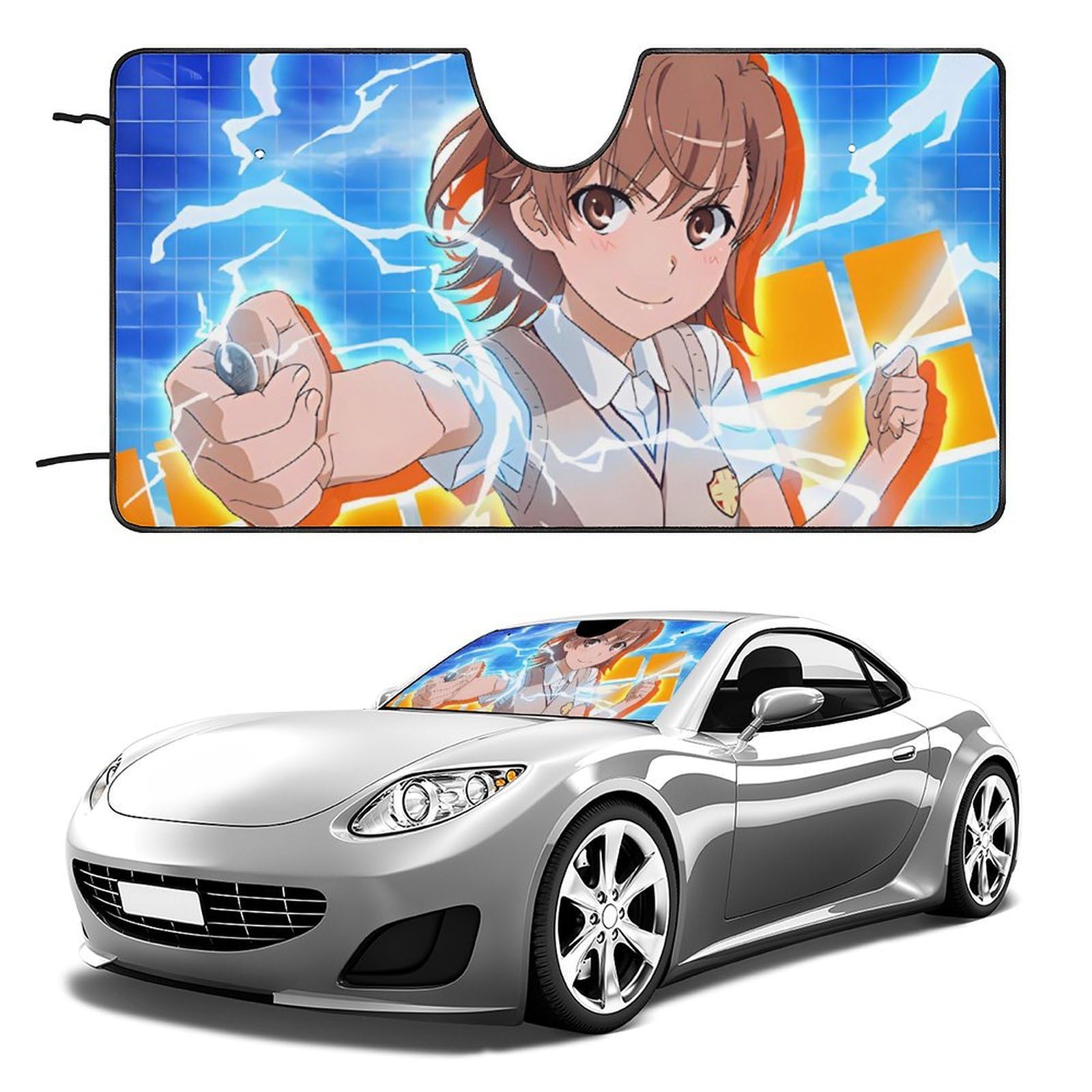 Amazon | サンシェード 車 フロント とある科学の超電磁砲 御坂美琴 車