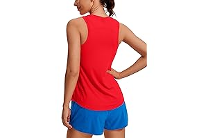 CRZ YOGA Lightweight Red Racerback Tank Top for Women