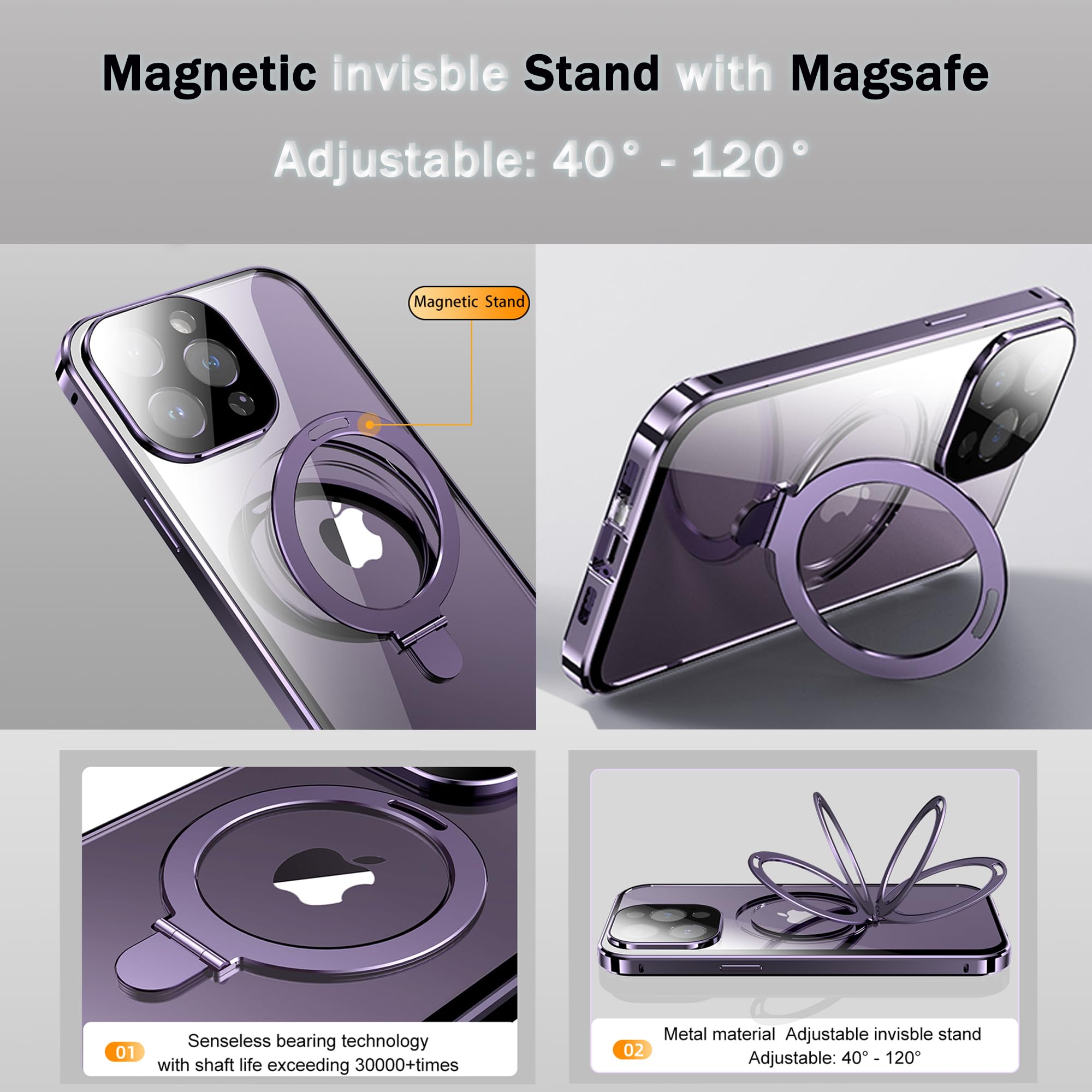 Double Sided Protection Case Compatible With Magsafe Magnetic Adsorpti - View #7