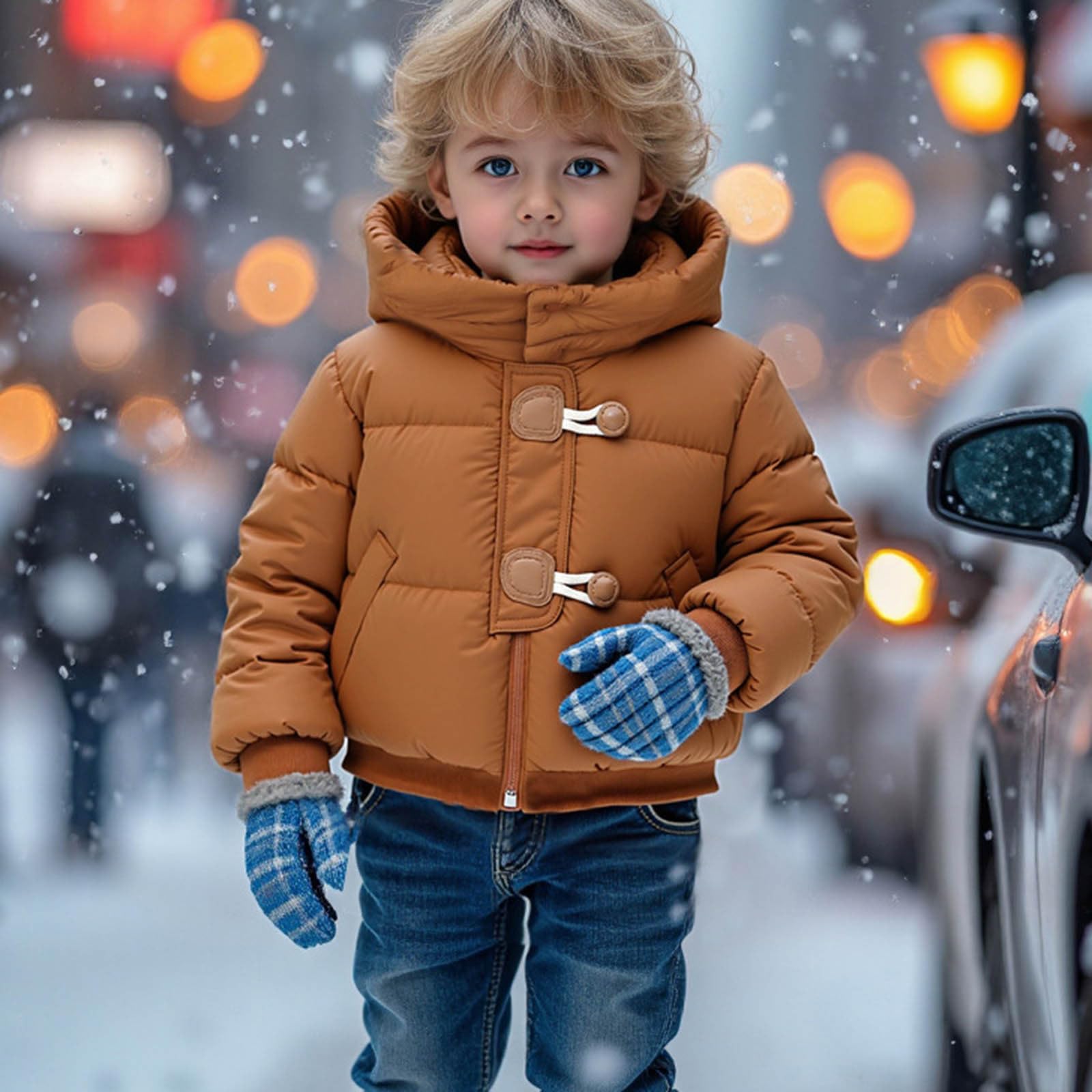 Ligero Deportiva Infantil Ropa Niños Chaquetas de para Niñas, Ropa de Abrigos Chaqueta Invierno, Niña Plumifero Chaqueta Niño con Capucha Abrigo Acolchado Cálido Viento Brillantes Niños 5-14 Años