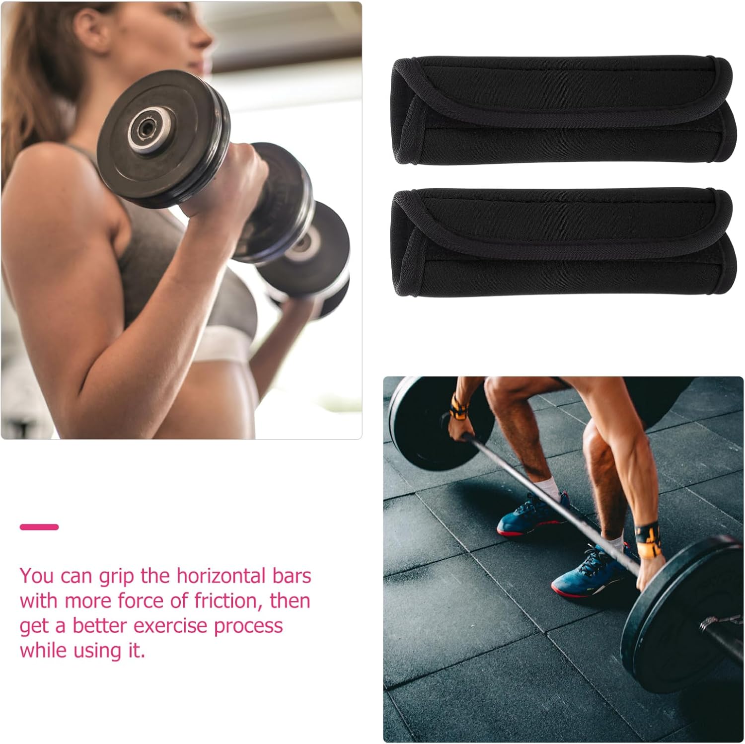 POPETPOP 2pcs Barbell Arm Protector Non-skid Padded Door Horizontal Bar Accessories Polyester Exercise Gear for Lifting image 5