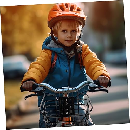 Miniatura 5 de Kisangel Cesta delantera para bicicleta, cesta trasera, contenedor de bicicleta, cesta de bicicleta para manillar, cesta de alambre de malla, 1 ud