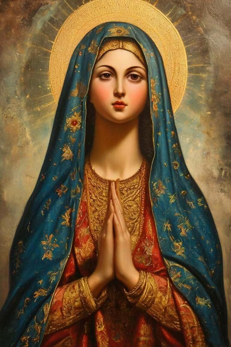 Diamond Painting Adulte 60x80cm de la Vierge, Kit Complet Strass 5D O-407