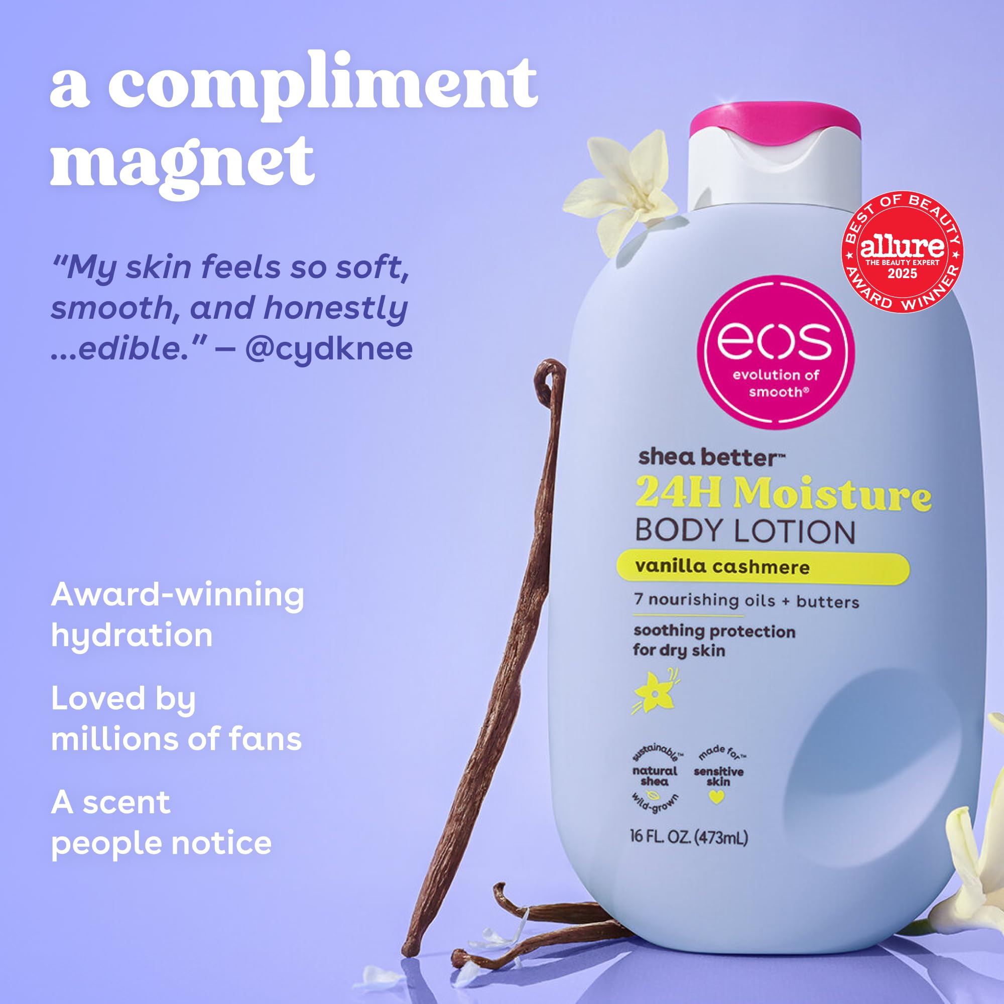 EOS Shea Better 24H Moisture Body Lotion Vanilla Cashmere