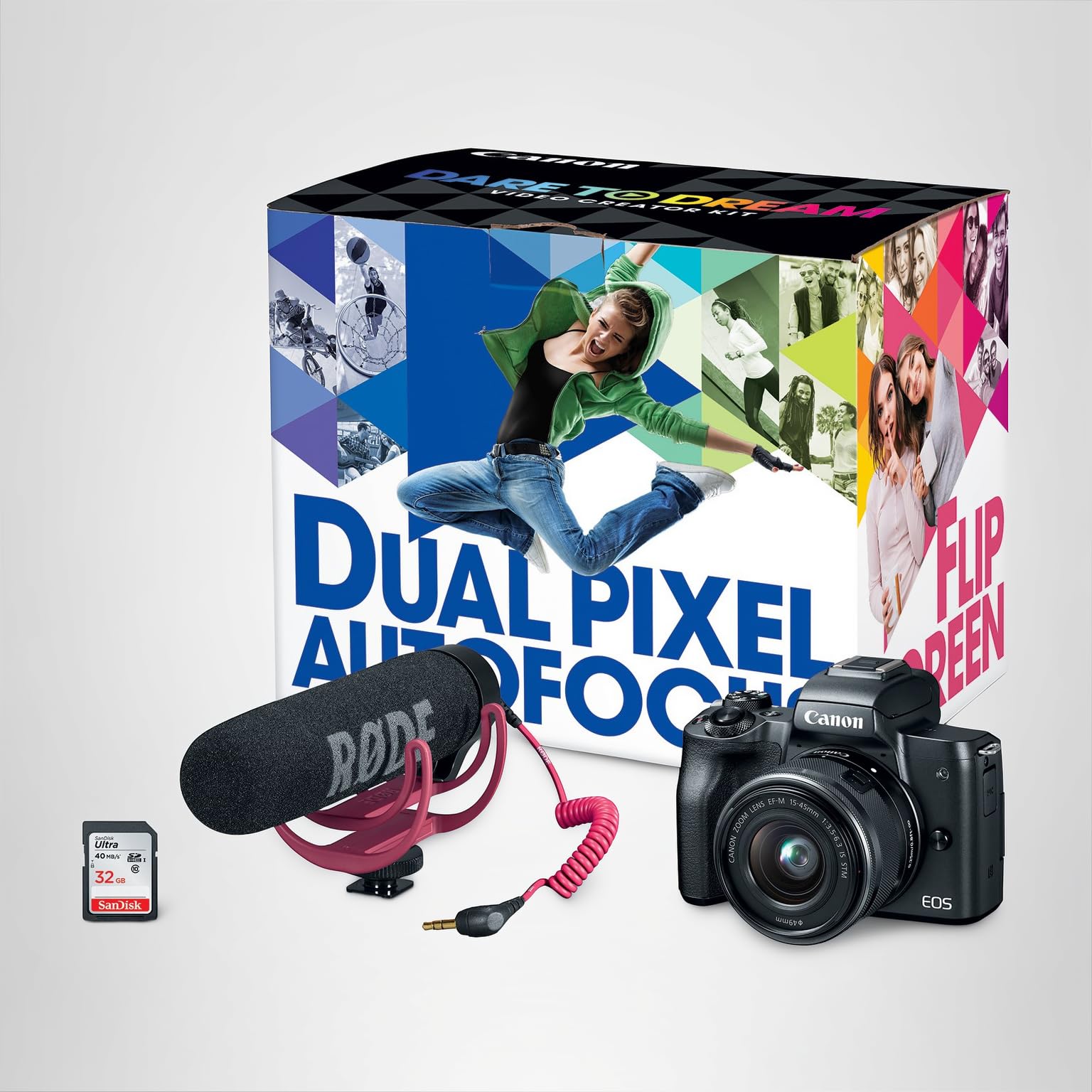 Amazon.com : Canon EOS M50 Mirrorless Video Creator Kit with EF-M