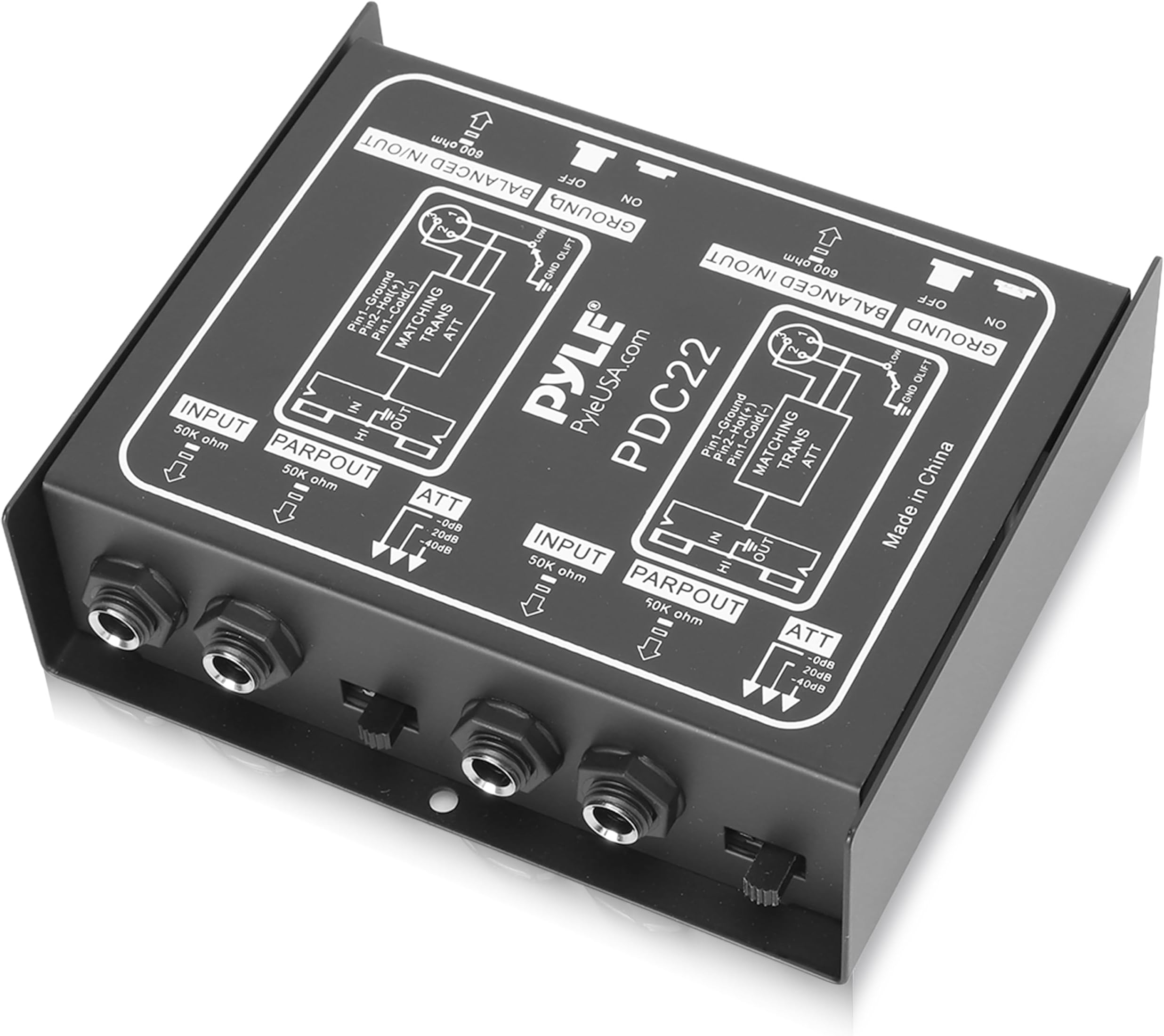 Passive DI Box, Audio Hum Eliminator, 6.35mm to XLR Converter, Guitar Audio Interface for Home Studio, Music Production, Sound Card, Audio DAC, Compatible with M-Audio Interface