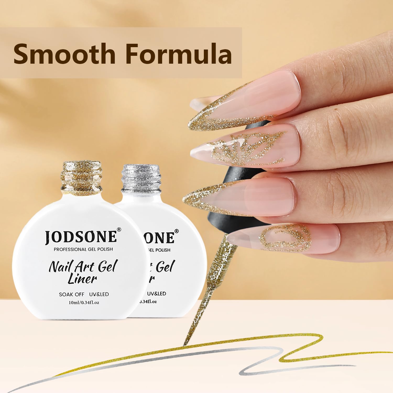 Amazon.com : JODSONE 2Pcs Swirl Nail Art Liner Gel Polish,10ml